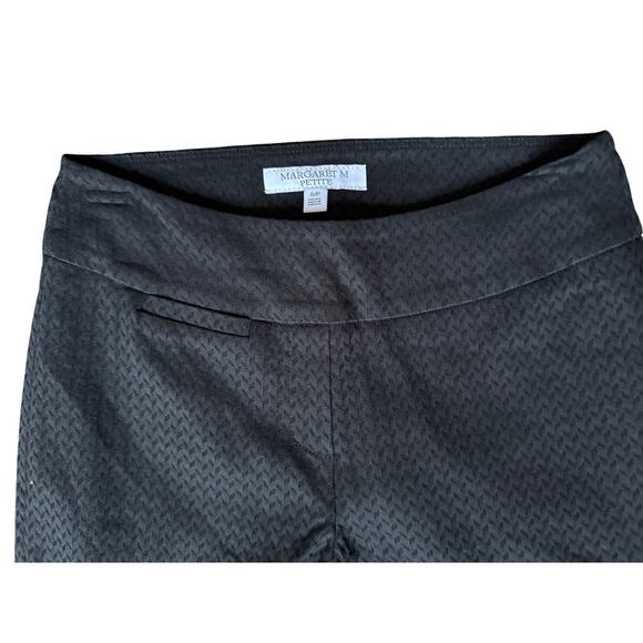 Margaret M Petite Black Jacquard Pants Size Small - Picture 3 of 5